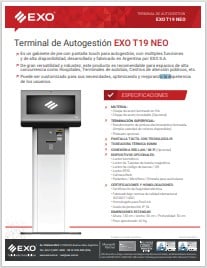 Brochure Terminal de Autogestión EXO T19 NEO Brochure Terminal de Autogestión EXO T19 NEO